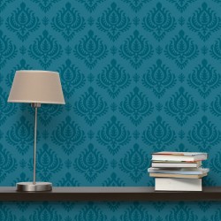 Decor baroc petrol - fototapet vlies