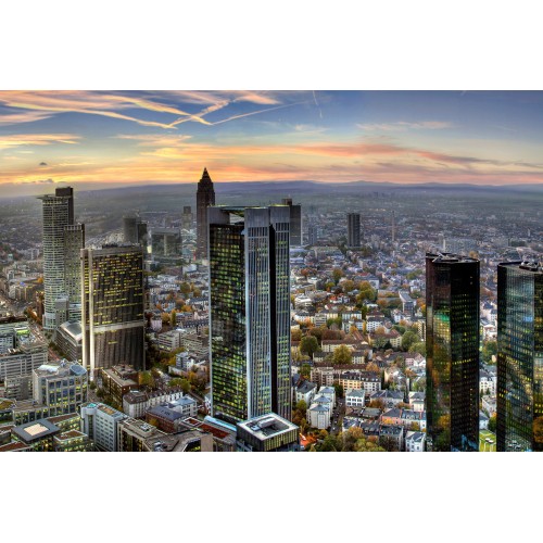 Frankfurt in linia cerului “Main-hattan”! - fototapet vlies