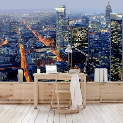 Frankfurt, noaptea - fototapet vlies