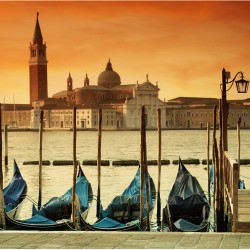 Gondole in Venetia - fototapet vlies