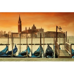 Gondole in Venetia - fototapet vlies