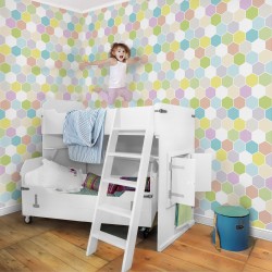 Hexagon pastel - fototapet vlies