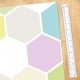 Hexagon pastel - fototapet vlies