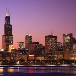 Linia cerului in Chicago - fototapet vlies