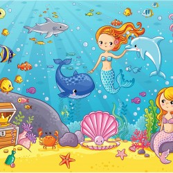 Micuta sirena - fototapet copii vlies