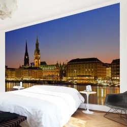 Panorma Hamburg - fototapet vlies