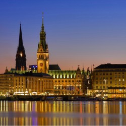 Panorma Hamburg - fototapet vlies