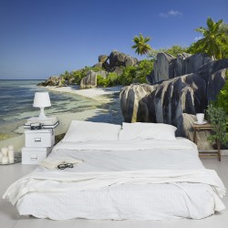 Plaja de vis din Insulele Seychelles - fototapet vlies