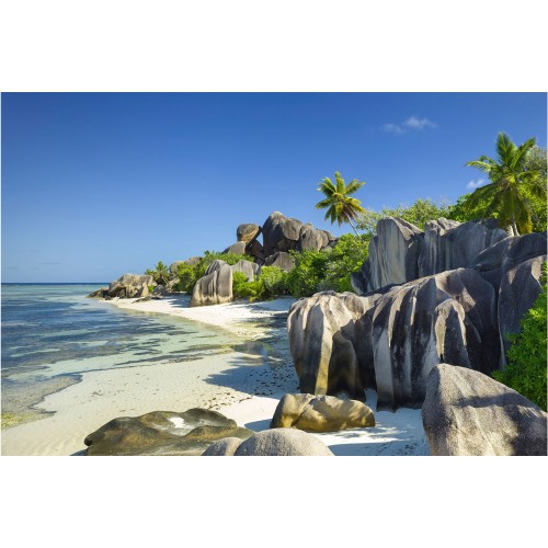 Plaja de vis din Insulele Seychelles - fototapet vlies