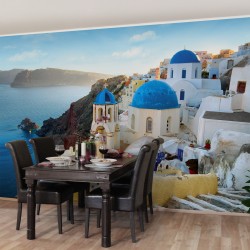 Santorini - fototapet vlies