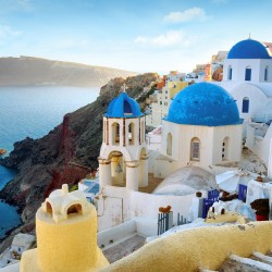 Santorini - fototapet vlies