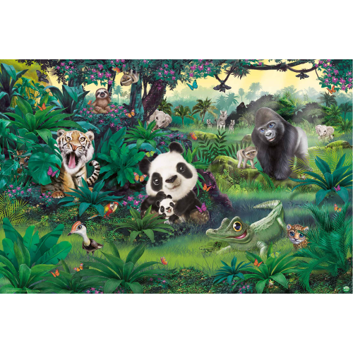 Animalele sălbatice din junglă - fototapet vlies