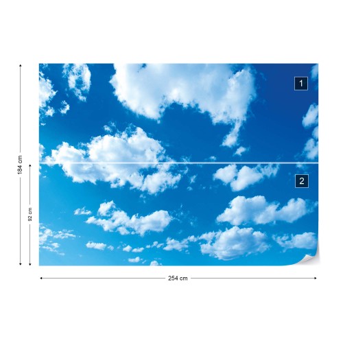 Fototapet hartie Norii de pe cer - 254x184cm
