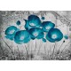 Fototapet vlies floral Maci albastri - 416x254cm