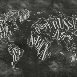 Harta lumii contemporana - fototapet vlies