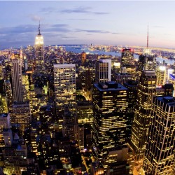 New York in miez de noapte - fototapet vlies