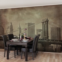 New York in stil vintage - fototapet vlies