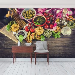 Fototapet bucătărie pasta italiana