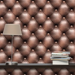 Pielea maro Chesterfield - fototapet vlies