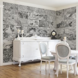Zid din marmura gri naturala - fototapet vlies