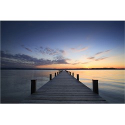 Amurg. Plimbare pe malul marii - fototapet vlies