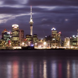 Auckland in noapte - fototapet vlies