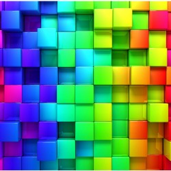 Fototapet cuburi 3D vibrante
