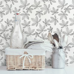 Decor cu frunze de castane - fototapet vlies