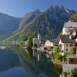 Lacul Hallstatt - fototapet vlies