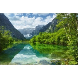 Lacul de la munte - fototapet vlies
