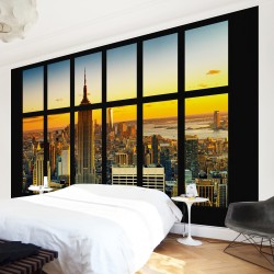 Manhattan prin fereastra - fototapet vlies
