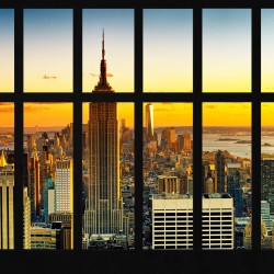 Manhattan prin fereastra - fototapet vlies