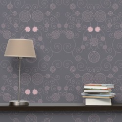 Model floral romantic - fototapet vlies