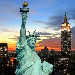 Noaptea in New York - fototapet vlies