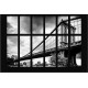 Podul Manhattan prin ferestra - fototapet vlies