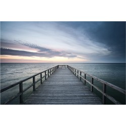 Promenada pe malul marii - fototapet vlies