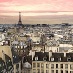 Romanticul Paris - fototapet vlies
