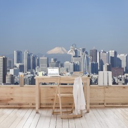 Tokyo inainte de Fuji - fototapet vlies