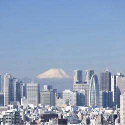Tokyo inainte de Fuji - fototapet vlies