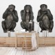 Trei maimute intelepte - fototapet animale