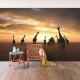 Familie de girafe - fototapet animale