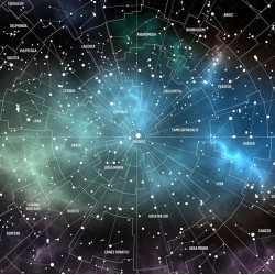 Harta galaxiei - fototapet vlies
