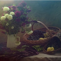 Fototapet natura statică: Vaza cu flori colorate