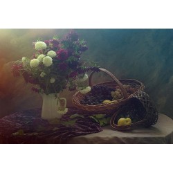 Fototapet natura statică: Vaza cu flori colorate