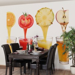 Fototapet bucătărie - Sucuri sănătoase de fructe și legume